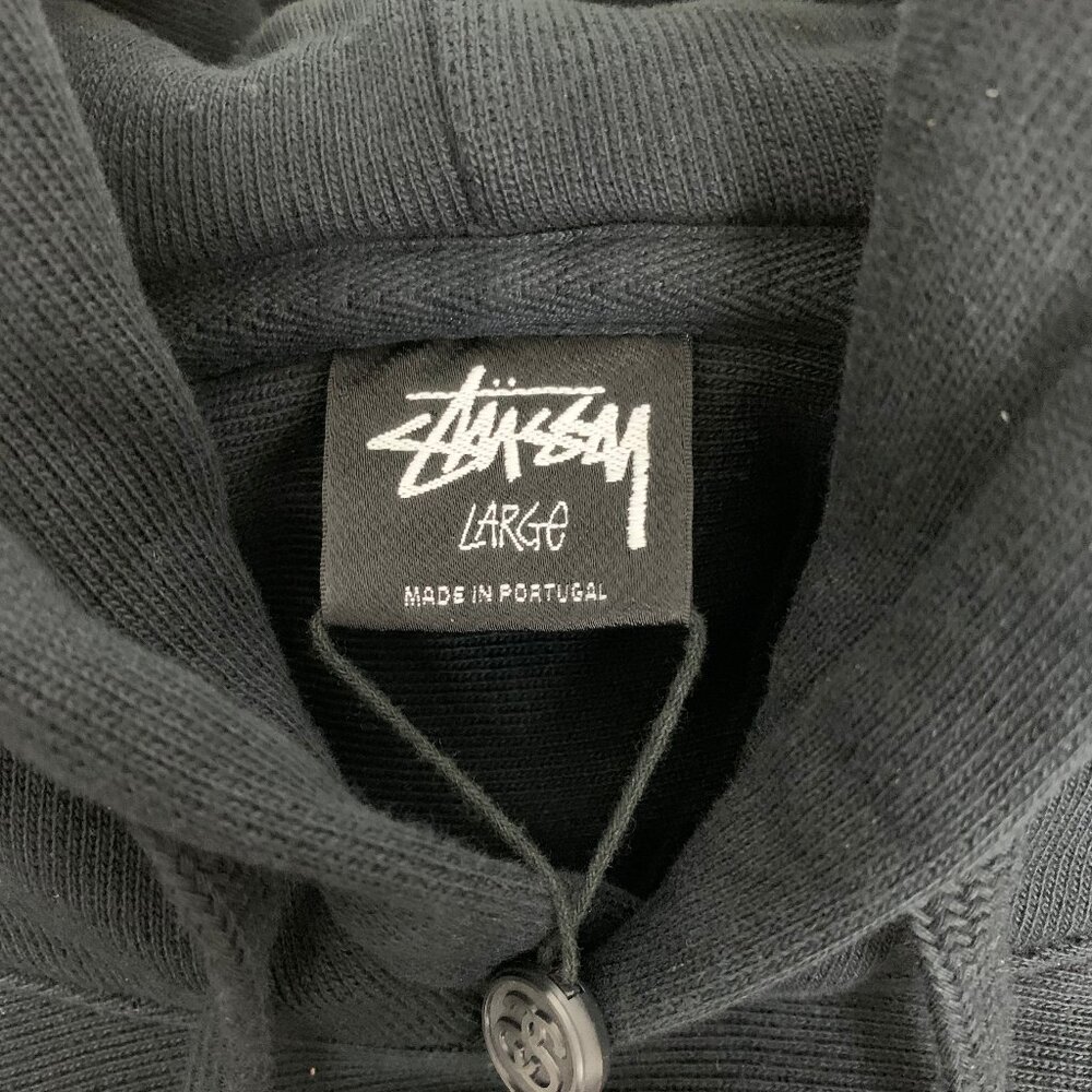 Stussy Men's 8 Ball Pig Dyed Black Hoodie Large - Picture 5 of 12